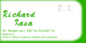 richard kasa business card